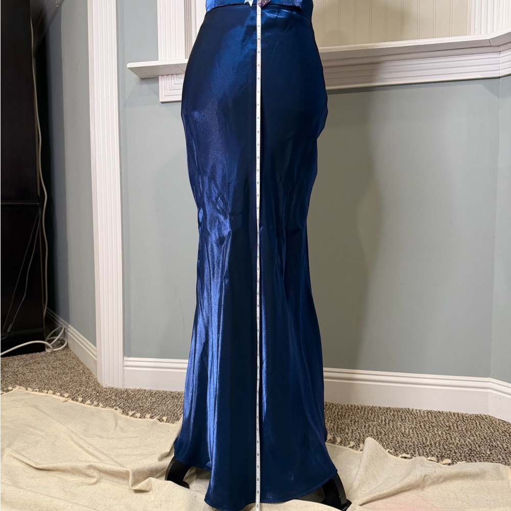 Faviana **2 piece Navy blue Shimmer Dress** - Picture 8 of 14